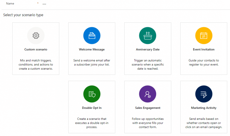 Automation scenario templates